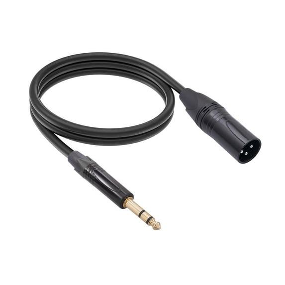 Rushawy 6.35 to XLR Audio Cable 6.35mm TRS Stereo Jack Mic AUX Cord Digital Cameras 6.35
