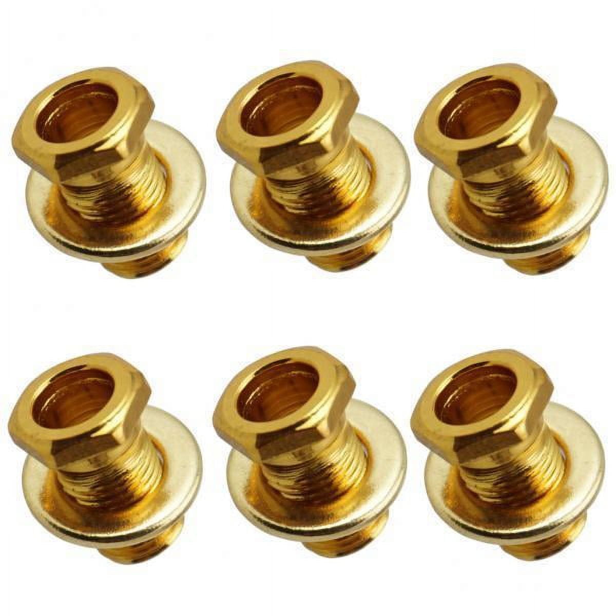 Rushawy 6x1 Set Tuning Peg Bushing Washer for Electric/Wood/Acoustic Guitar Gold