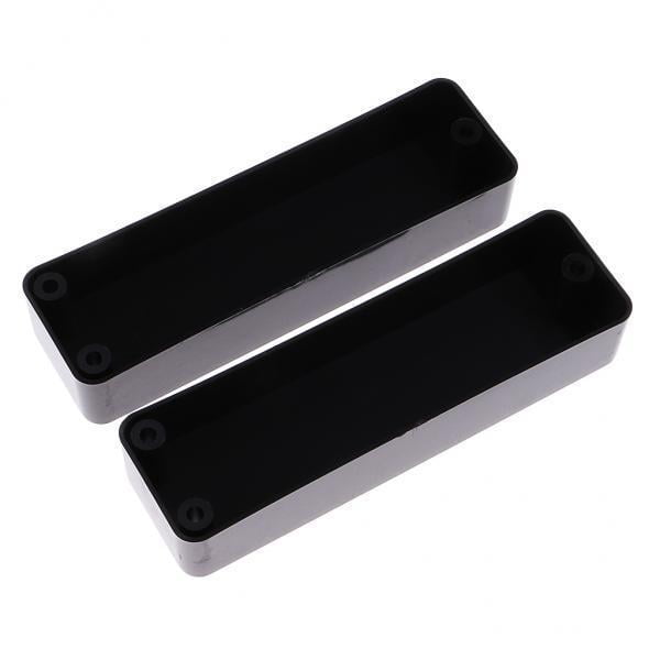 Rushawy 6x2 Pieces 3 Screw Hole Sealed Closed Pickup Covers for Electric Bass Guitar