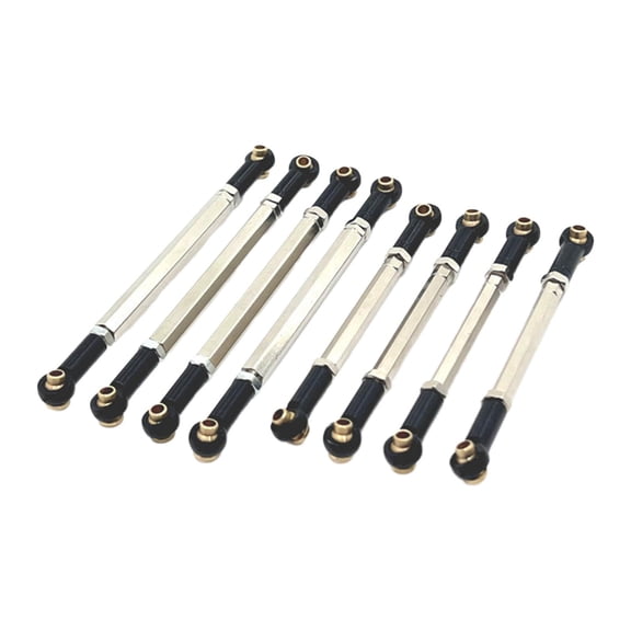 Rushawy 8 Pieces Chassis Linkage, Adjustable Metal Upgrade Parts, RC Chassis Link Rod RC