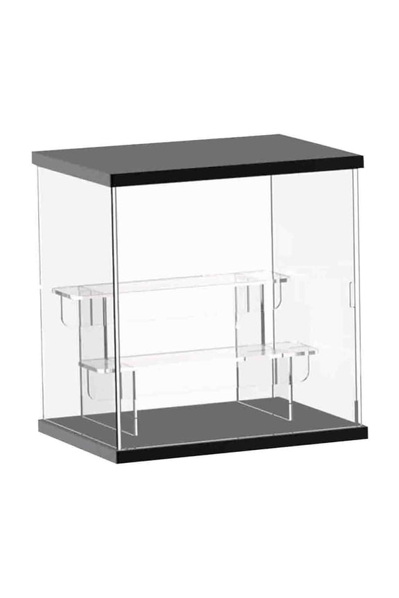 Acrylic Display Case 2 Tier Display Box Stand for Doll Diecast Model Jewelry L