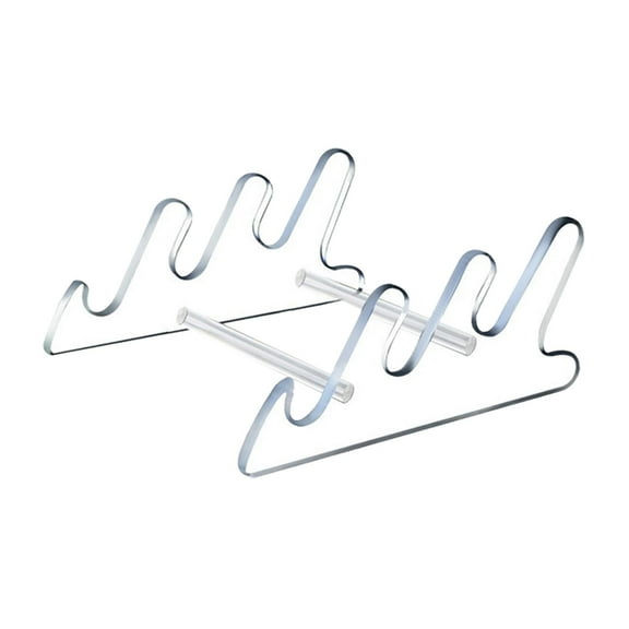 Rushawy Acrylic Keyboard Display Stand 3 Tier Keyboard Tray 9.8x8.6x4.3 inch Transparent A