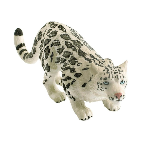 Rushawy Animal Figure Collectibles Lifelike Countertop Decorative Simulation Animal Snow Leopard