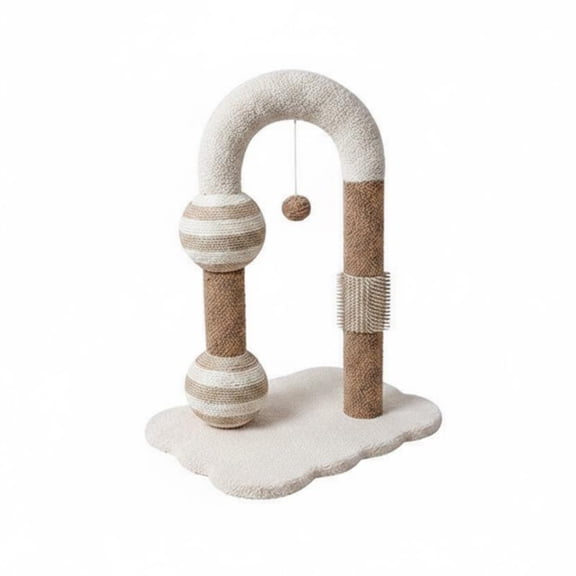 Rushawy Arched Cat Scratching Post Interactive Cat Scratching Arch Sturdy Animal Furniture