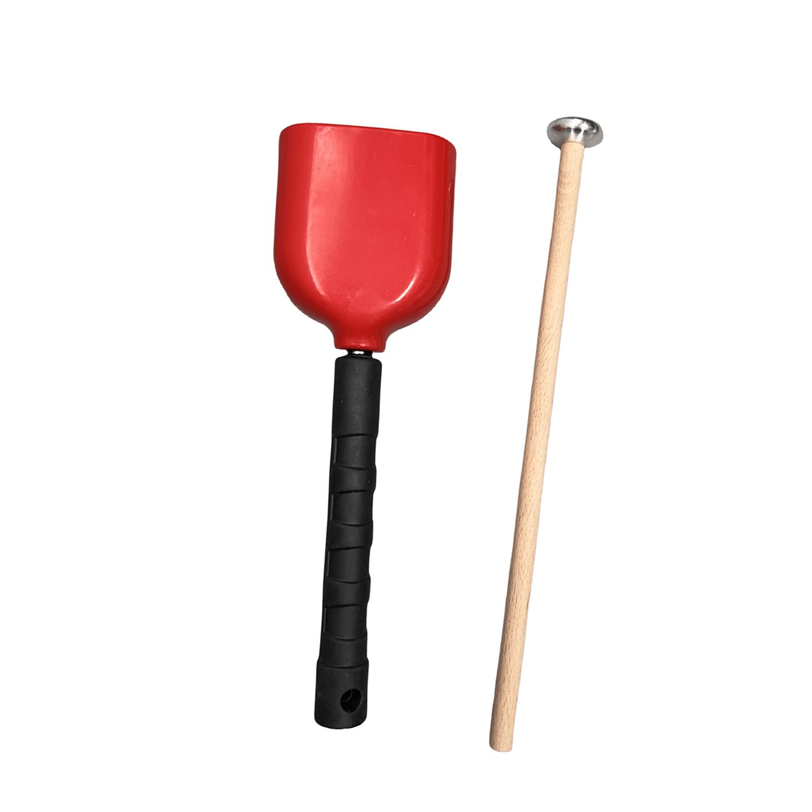 Rushawy Cowbell with Handle Noise Makers and Mallet for Concert Weddings Celebrating Red S