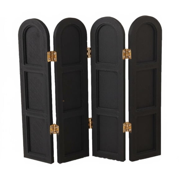 Rushawy Dollhouse Folding Screen Detailed Panel Design Miniature Folding Screen Fine Workmanship Room Divider for Pretend Play