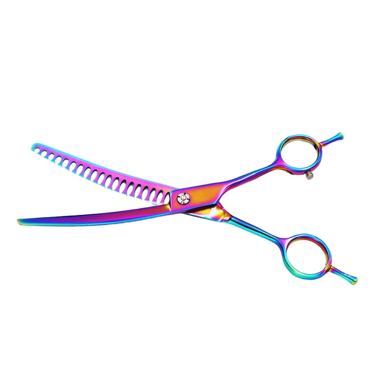 Curved dog grooming scissors hotsell