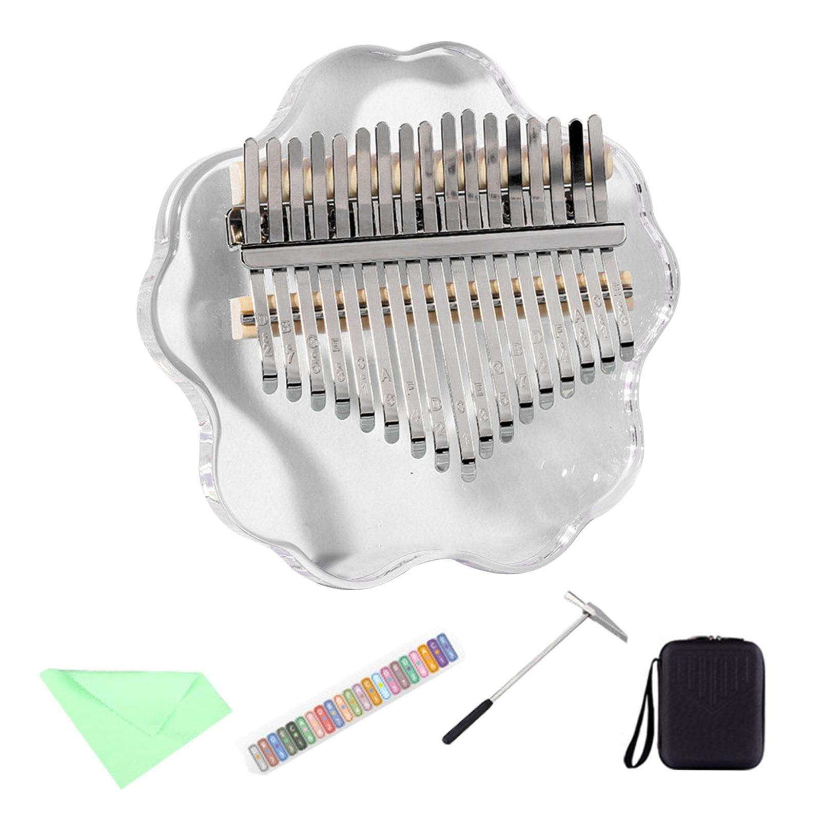 Rushawy Finger Thumb Piano Keychain Accessories Pocket with Storage Case Beginners Gifts 17 A