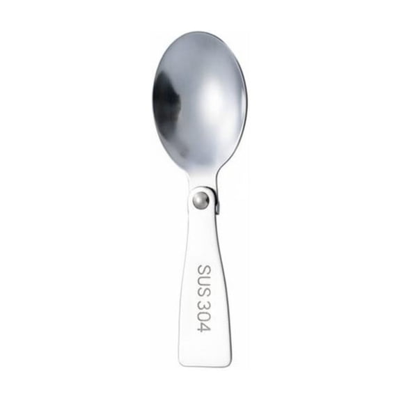 Rushawy Folding Spoon Foldable Design Folding Pronged Utensil Space-Saving Portable Utensil Set for Travelers, Office Workers, Outdoor Dining, Lunch Box