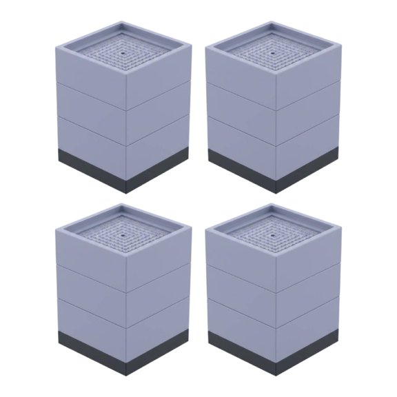 Rushawy Furniture Cups Riser Blocks Anti Vibration Non Slip Triple Surface Design Perfect for Sofas Beds and Robot Vacuum Cleaning