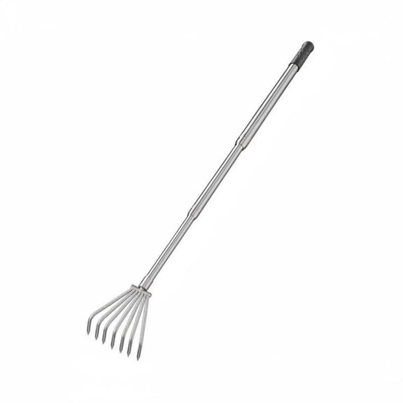 Rushawy Garden Rake Telescopic Claw Rake Hand Cultivator Thickened Tines for Efficient Soil Loosening for Home Gardens Flower Beds and Pathways