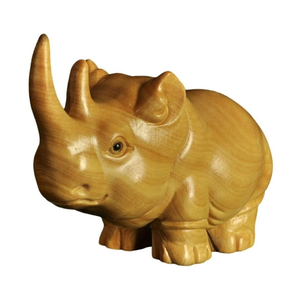 Rushawy Handmade Wooden Animal Statue Birthday Gift Novelty Hand Carved Animal Sculpture B