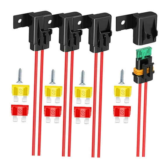 Rushawy Inline Fuse Holder Water Resistant Wiring Harness Easy Installation with