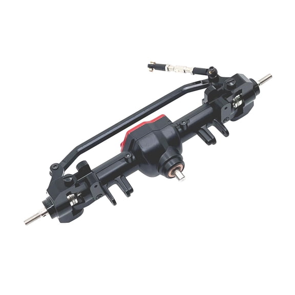 Rushawy Metal RC Car Front Axle Easy to Install Replacement RC Car Upgrade Parts Black
