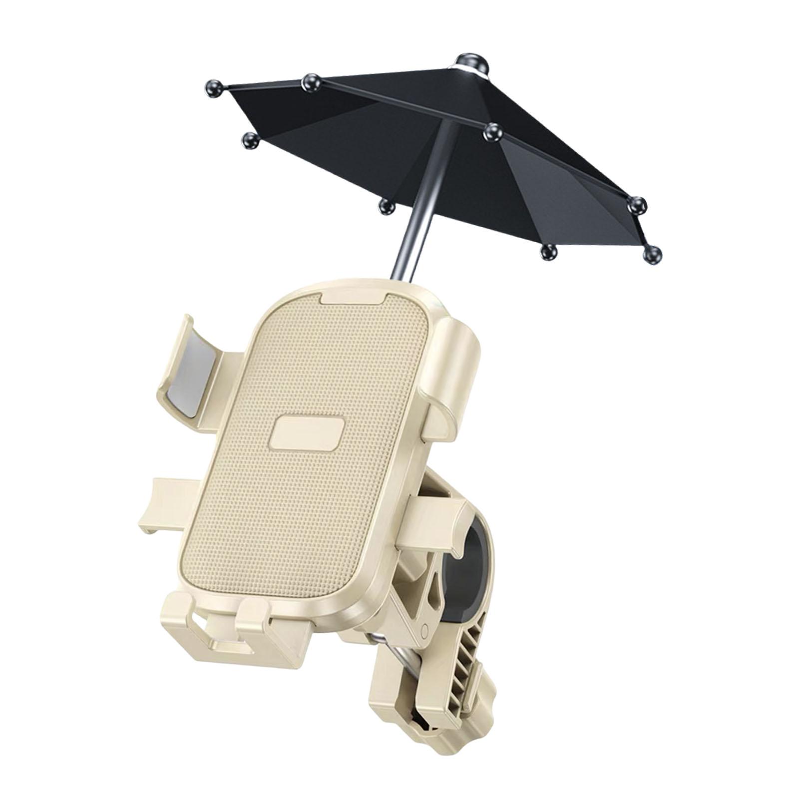 Rushawy Motorcycle Phone Holder Cute Phone Clamp for 4.7-7.2inch Smartphones beige