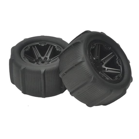 Rushawy RC Car Rim And Tires RC Tires Easy to Install Heavy Duty Snow Tires RC Car Wheel 2pcs