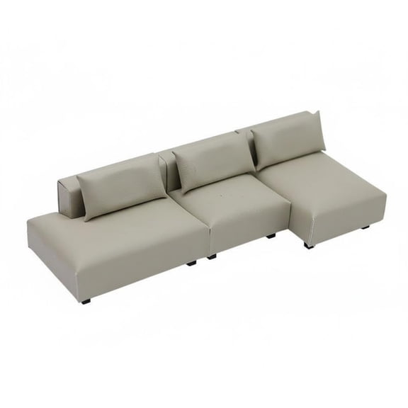 Rushawy Sectional Couch Miniature Sofa Decor Configurable Modular Design 1:20 Scale for Architectural Models and Crafters