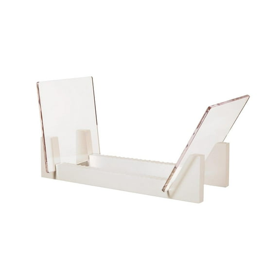 Rushawy Vinyl Holder Organizer s Stand Newspapers Countertop 50 LP files CD