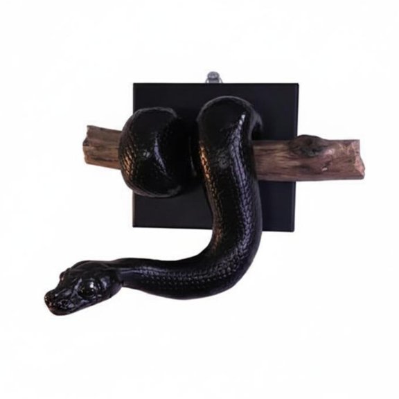 Rushawy gold ball Python Wall Sculpture Collectible Python Wall Decor Detailed Texture Resin Snake Sculpture for Living Room, Bedroom, Office