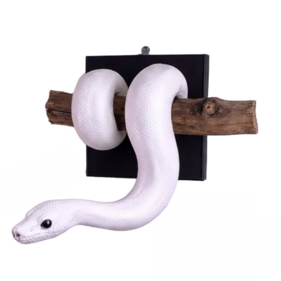 Rushawy gold ball Python Wall Sculpture Collectible Python Wall Decor Detailed Texture Resin Snake Sculpture for Living Room, Bedroom, Office
