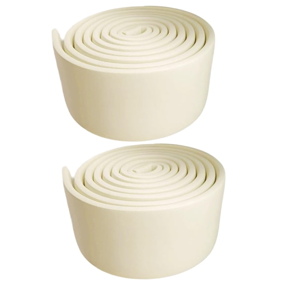 Rushay 2 Pieces Baseboard Molding Trim Flexible Lightweight Skirting Board Trim 2Meters Beige