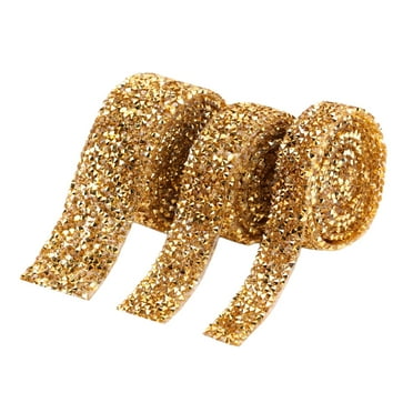 Rushay 3 Rolls DIY Adhesive Tape Crafts Decorative Stickers DIY Sparkling Tapes for Car Gold