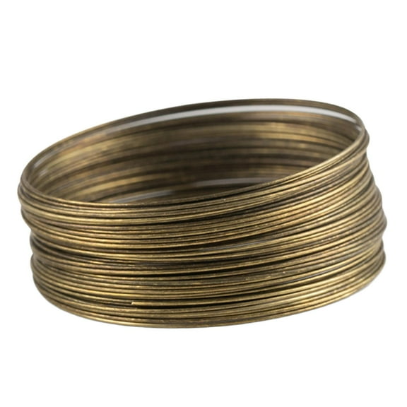 Rushay 50 Loops Jewelry Wire Memory Beading Wire Supplies Versatile Beginner DIY Memory Bronze