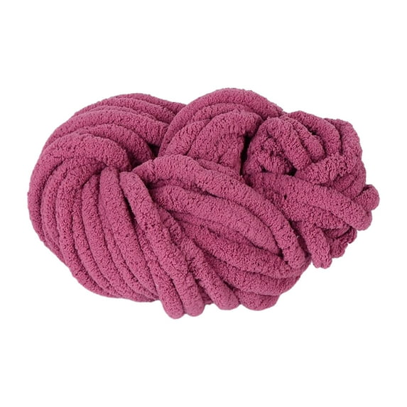 Rushay Chunky Chenille Yarn Giant Washable Gauge 7 Plush Yarn Acrylic Fibers Bulky Yarn Violet