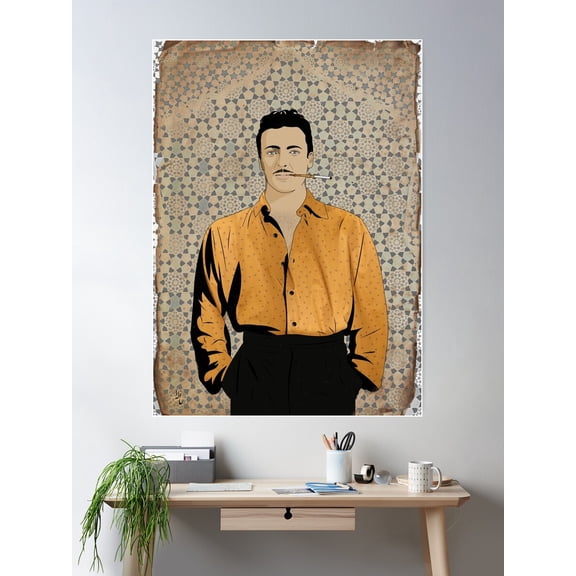 Rushdi Abaza Poster Wall Art, Modern Wall Decor For Living Room Bedroom, 12x18 UNFRAMED