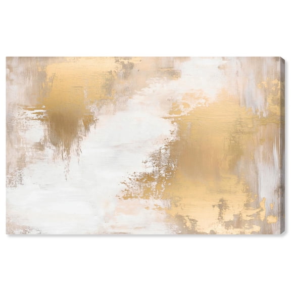 Rushed Golden I Canvas Abstract Art Prints by Art Remedy, Gallery Wrapped, 30" x 20"