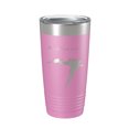 thumbnail image 1 of Rushford Lake Map Tumbler Travel Mug Insulated Laser Engraved Coffee Cup New York 20 oz Light Purple, 1 of 1