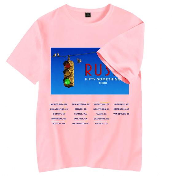 Rushs Merch Shirt Band 2026 New Tour Tshirt Fashion Print Tees For Women Men