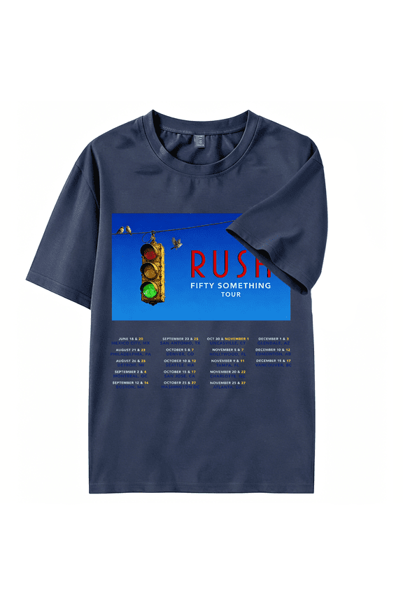 Rushs Merch Shirt Band 2026 New Tour Tshirt Fashion Print Tees For Women Men