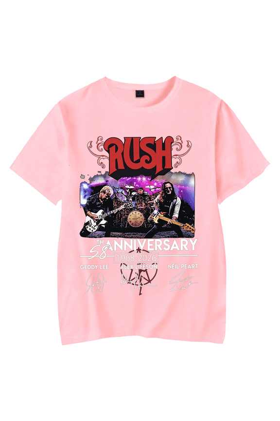 Rushs Shirt 2026 Tour Music Band Merch Tshirt Print Tee For Women Men