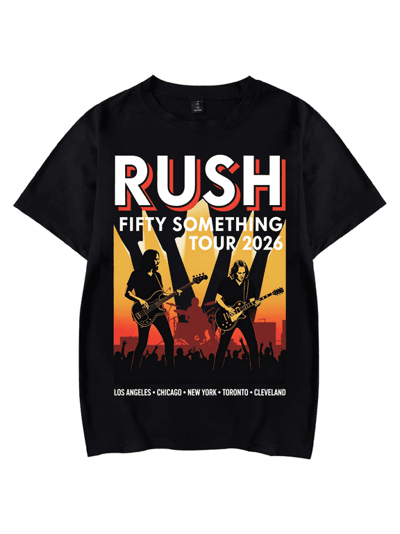 Rushs Shirt Band Print 2026 Tour Merch Tshirts Music Graphic Fashion Tees For Fans