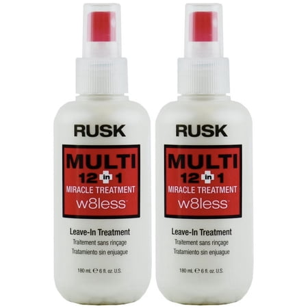 Rusk Multi 12-in-1 Miracle Treatment W8less Leave-In Treatment, 6 oz (Pack of 2)