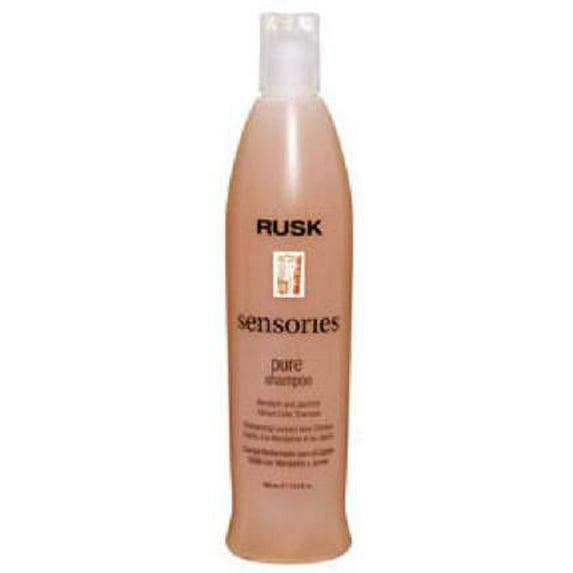 Rusk Pure Shampoo - mandarin & jasmine vibrant color shampoo , Size : 13.5 oz Hair - Pack of 3 w/ SLEEKSHOP Teasing Comb
