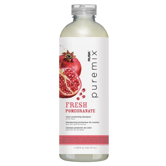 Rusk Puremix Fresh Pomegranate Color Protecting Shampoo - 12 oz
