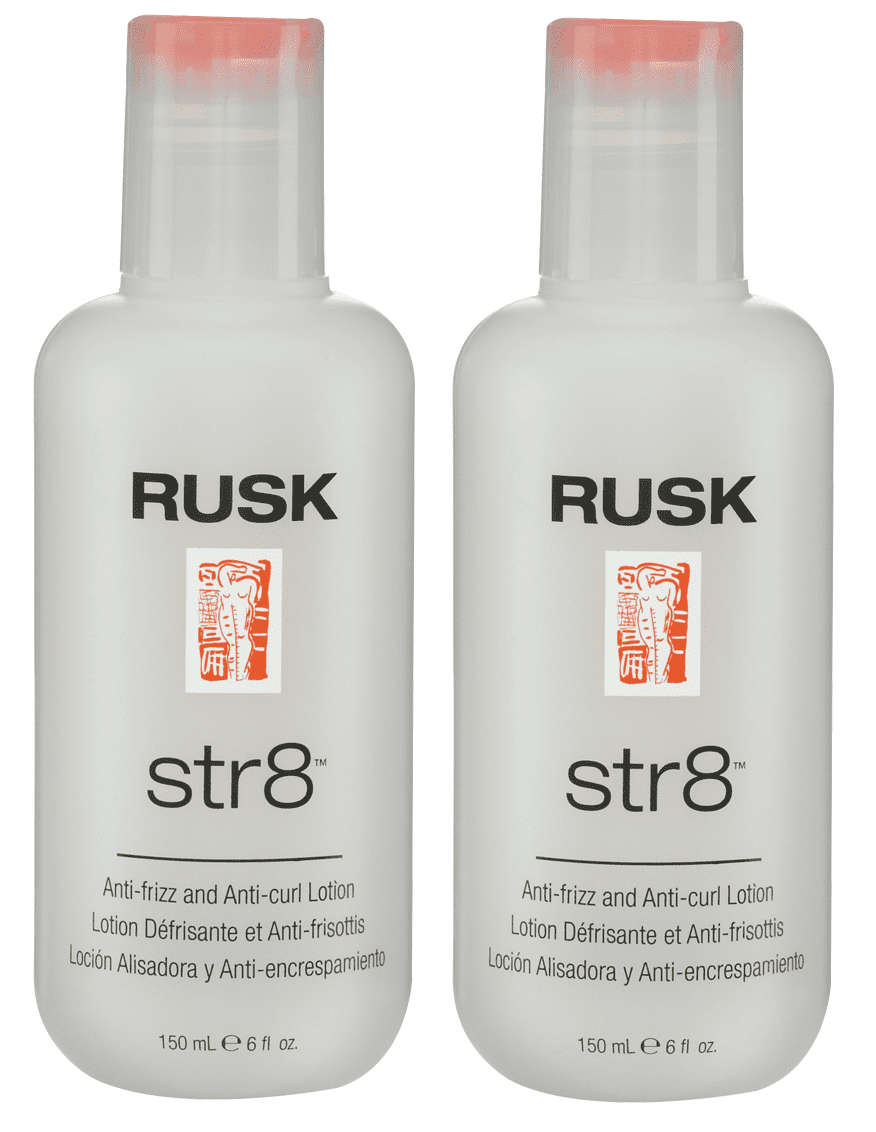 Rusk Str8 Anti-Frizz And Anti-Curl Lotion 6 Ounce 2 Pack