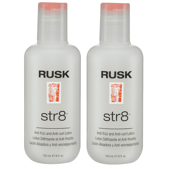 Rusk Str8 Anti-Frizz And Anti-Curl Lotion 6 Ounce 2 Pack