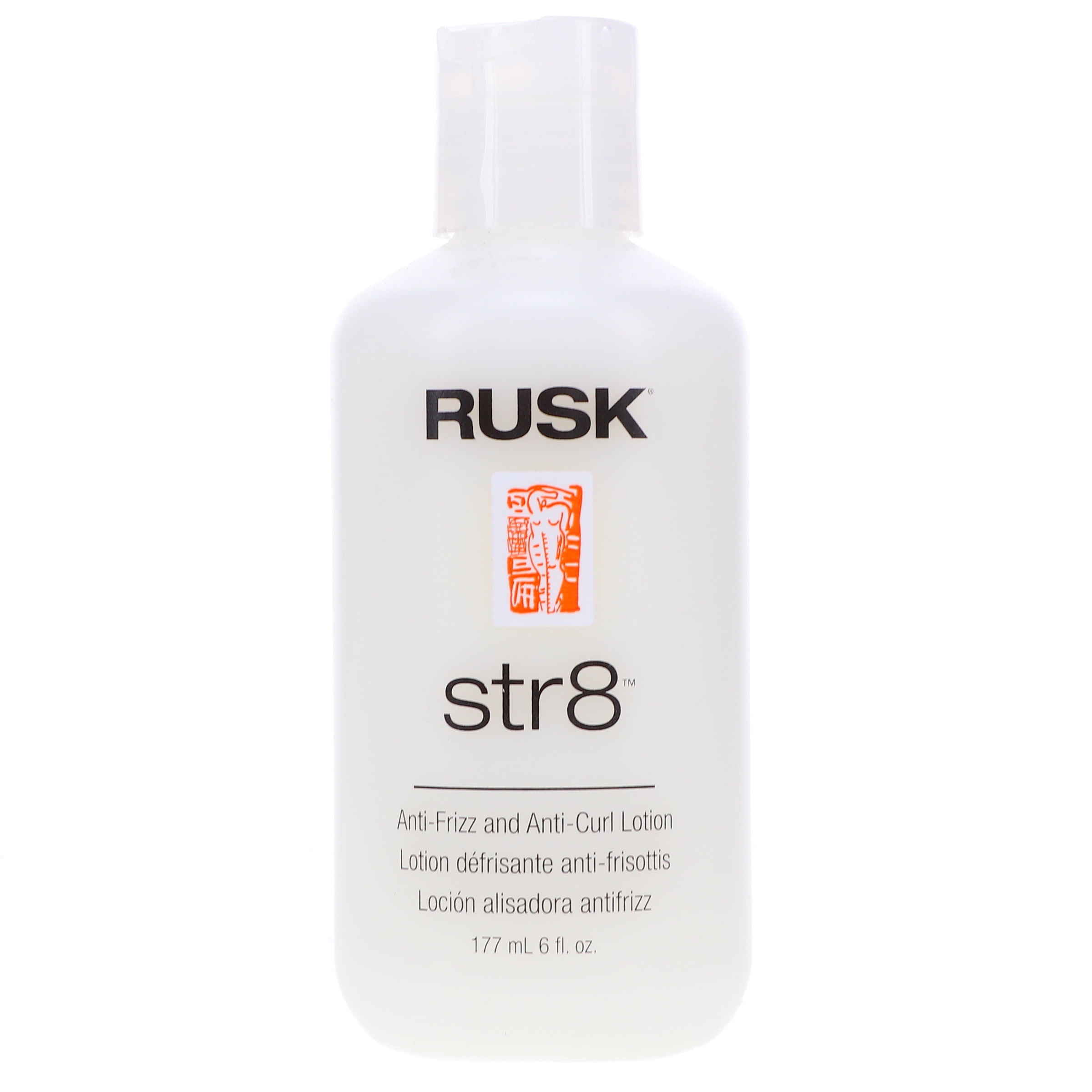 Rusk Str8 Anti-Frizz and Anti-Curl Hair Lotion, 6 Oz
