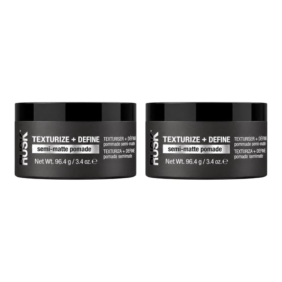 Rusk Texturize + Define Semi-Matte Pomade 3.4 Oz (Pack of 2)