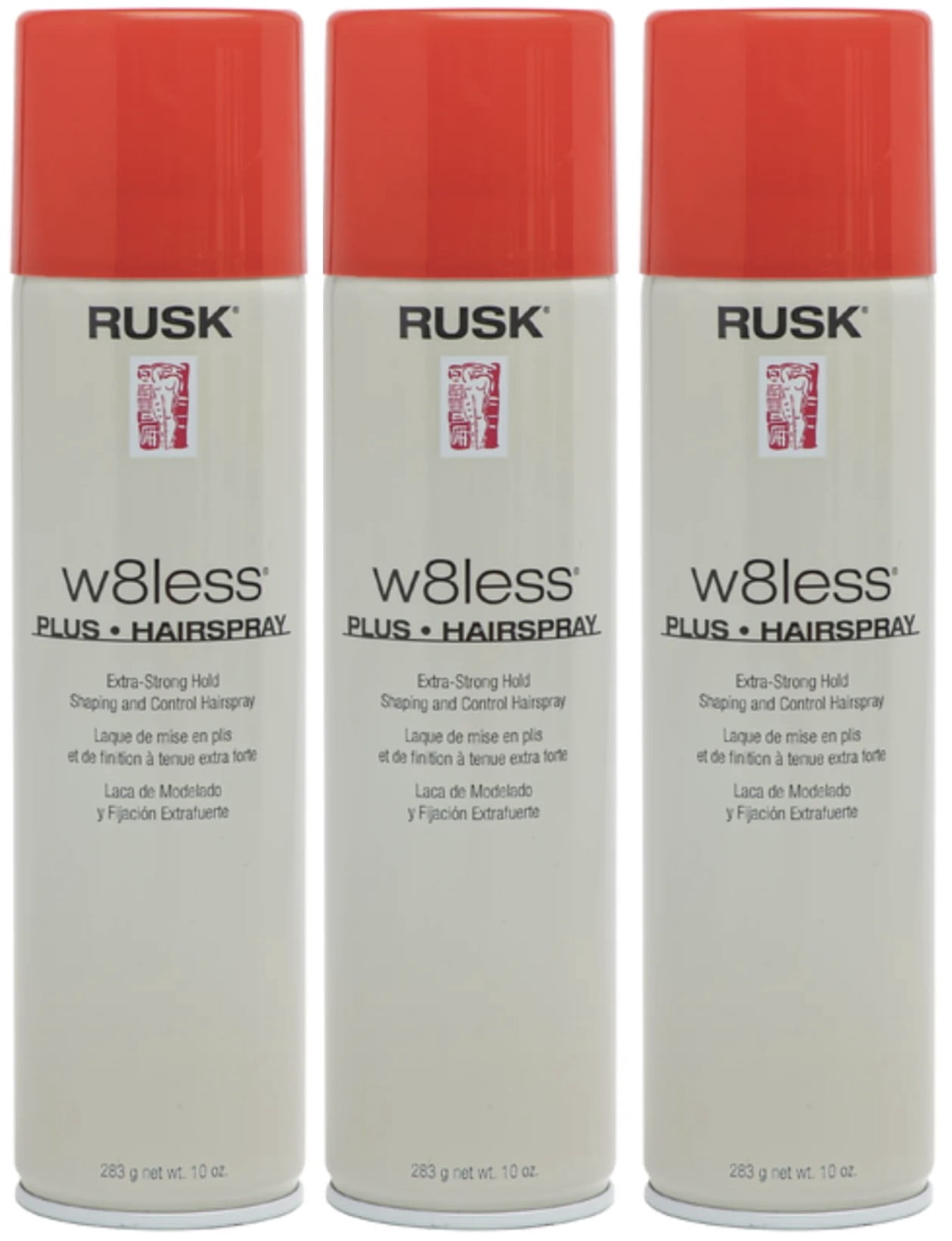 Rusk W8Less Plus Extra Strong Hold Hairspray (3-Pack), 10 Oz