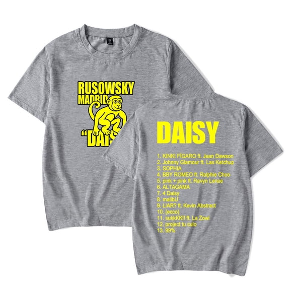 Rusowsky merch album Daisy tshirt crewneck short sleeve tshirt men/women fashion tops