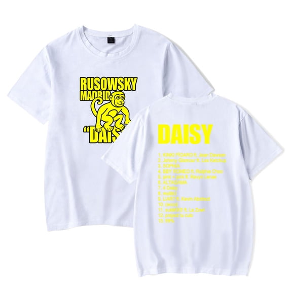 Rusowsky merch album Daisy  tshirt crewneck short sleeve tshirt men/women fashion   tops