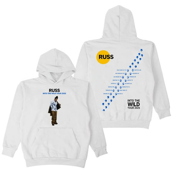 Russ 2025 Into The Wild Tour Merch Hoodie Long Sleeve Streetwear Women Men Hooded Sweatshirts