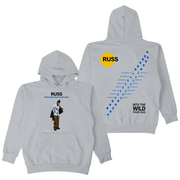 Russ 2025 Into The Wild Tour Merch Hoodie Long Sleeve Streetwear Women Men Hooded Sweatshirts