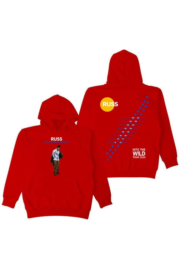 Russ 2025 Into The Wild Tour Merch Hoodie Long Sleeve Streetwear Women Men Hooded Sweatshirts