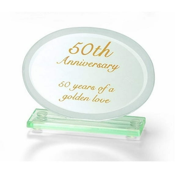 Russ 50th Anniversary Glass Plaque