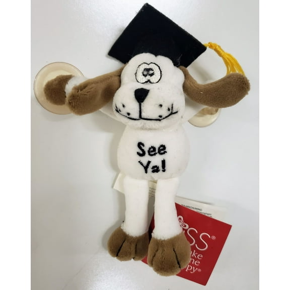 Russ Berrie Graduation Goofy Dog "See Ya!" With Suction Cups 5-inch